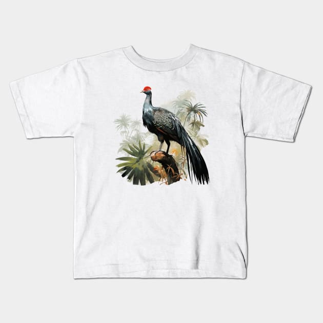 Horned Guan Kids T-Shirt by zooleisurelife